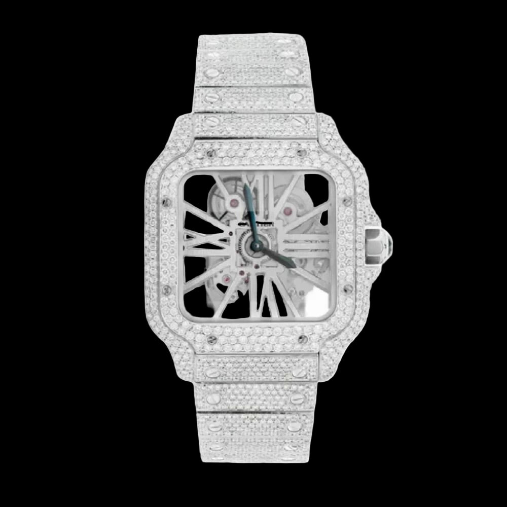 Diamond Santos Skeleton 40mm - Stainless Steel
