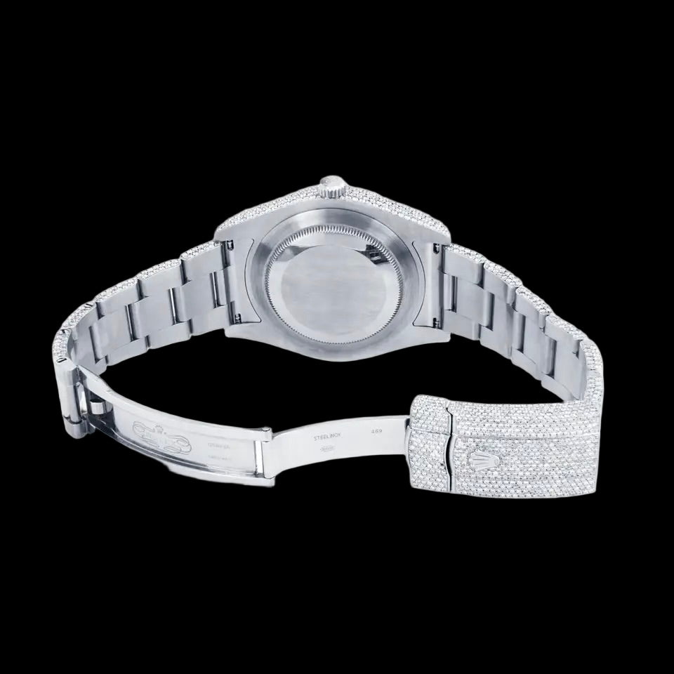 Datejust 41 126300 Full Custom Diamond Pave Set Box And Papers