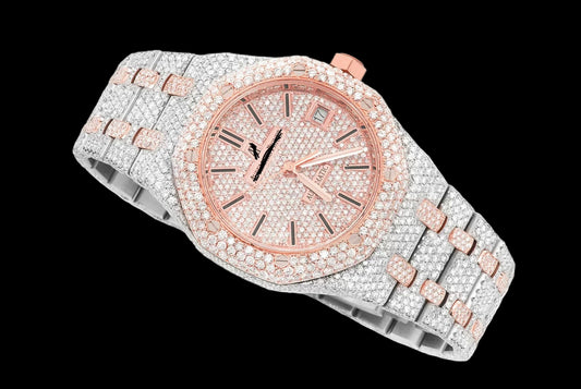 Men's Royal Oak Stainless Steel 41mm Custom ICED OUT Pave Dial Watch