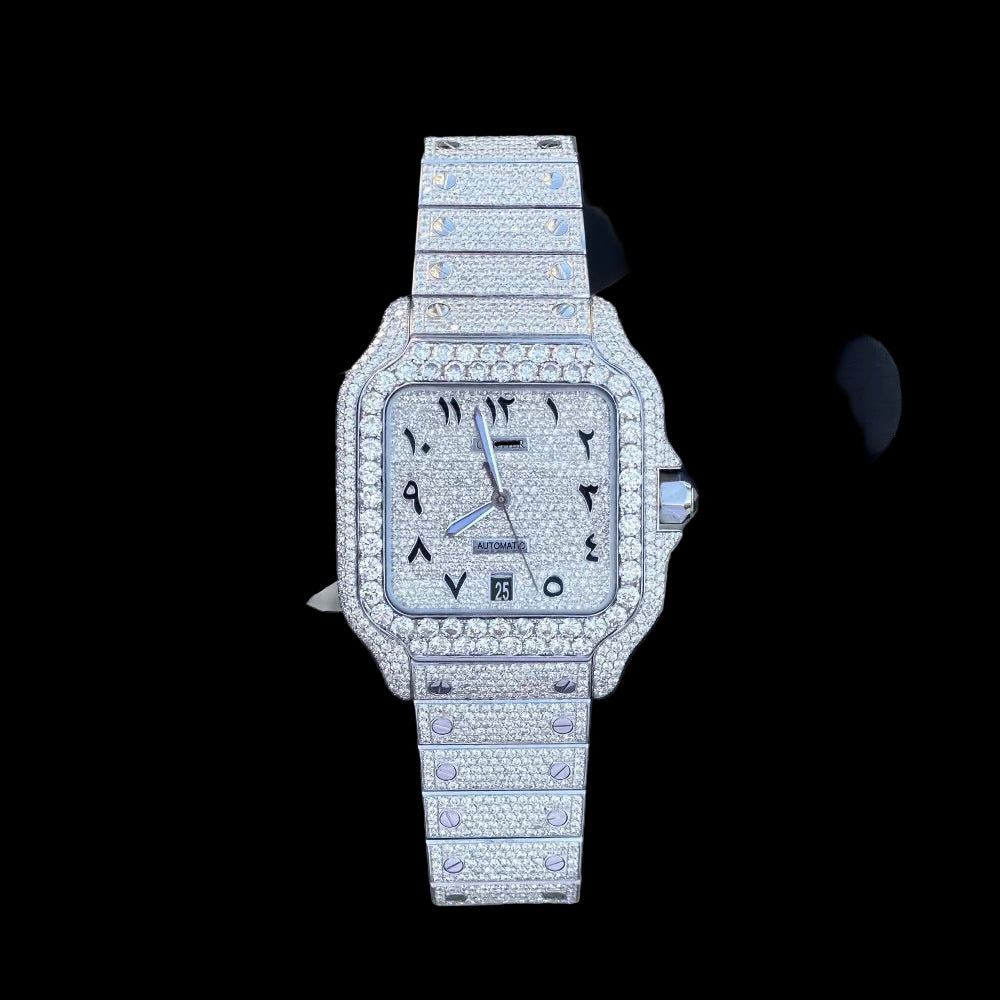 Diamond Santos 40mm - Stainless Steel - Arabic Dial