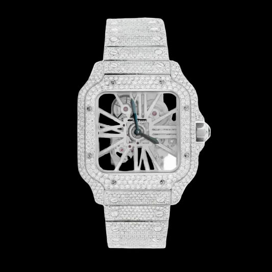 Diamond Santos Skeleton 40mm - Stainless Steel