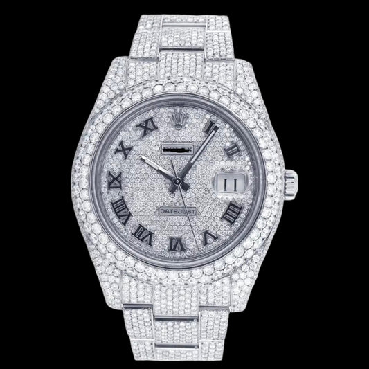 Datejust 41 126300 Full Custom Diamond Pave Set Box And Papers