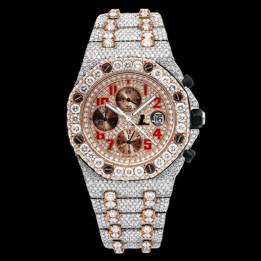 Diamond Royal Oak Offshore Chronograph 42mm - 2 Tone Rose Gold