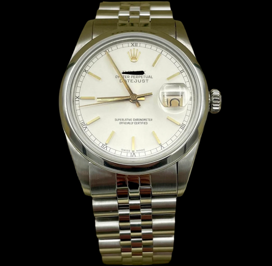 R DATEJUST 36MM STAINLESS STEEL WHITE DIAL
